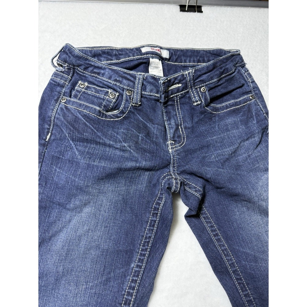 BONGO Womens Size 7 Bootcut Jeans Blue Stretch Denim Embellished Pocket Y2K - Picture 4 of 13